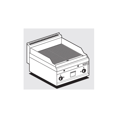 Gaasi plaatgrill LOTUS 60x65x29cm, rihvel