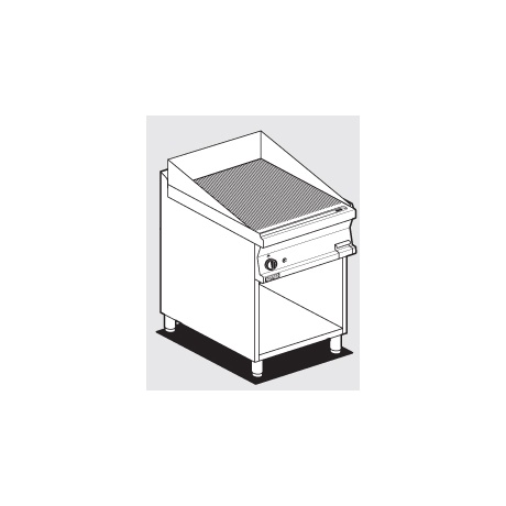 Gaasi plaatgrill alusraamiga LOTUS 60x70,5x90cm, rihvel