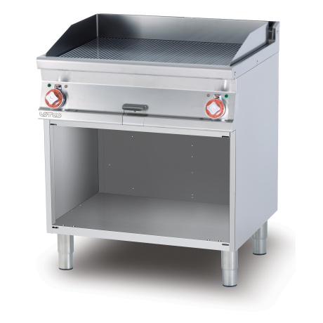 Plaatgrill alusraamiga LOTUS 80x70,5x90cm, rihvel