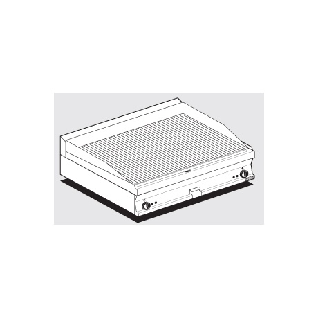 Plaatgrill LOTUS 100x60x28cm, rihvel