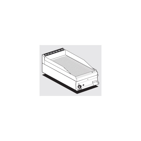 Gaasi plaatgrill LOTUS 40x60x28cm, rihvel