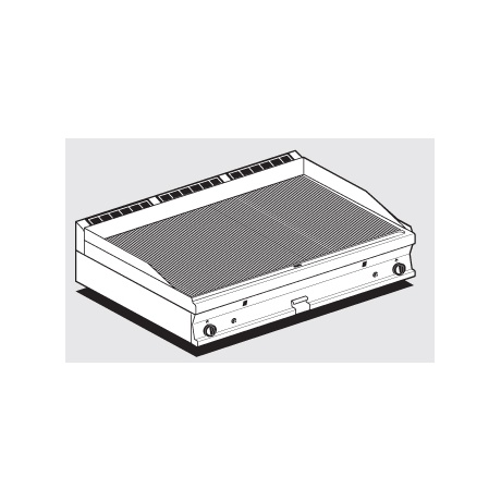 Gaasi plaatgrill LOTUS 120x70,5x28cm, rihvel