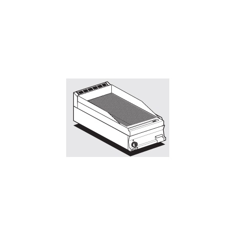 Gaasi plaatgrill LOTUS 40x70,5x28cm, rihvel
