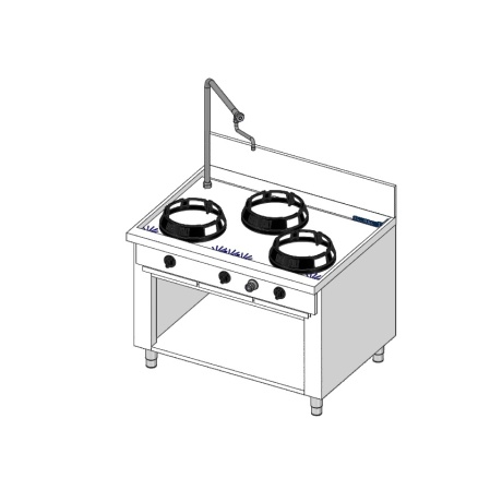 Wok pliit 120x90cm, 37,5kW