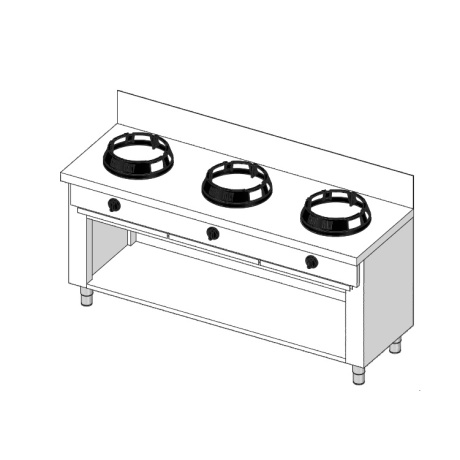Печь вок 3x 14квт