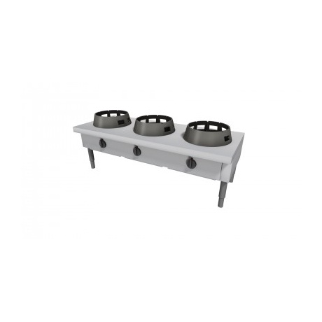 Wok pliit, jalgadel 3x21kw 150x60cm