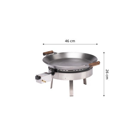 Gaasipõletiga grillpann paella pro-460 inox