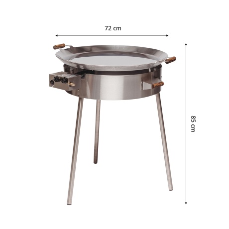Gaasipõletiga grillpann paella pro-720 inox
