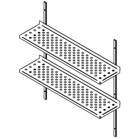 Seinariiul 800x300mm perforeeritud, 2 tasapinda