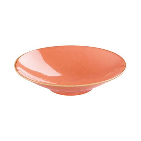 Amber plate on foot , 260x(h)62mm