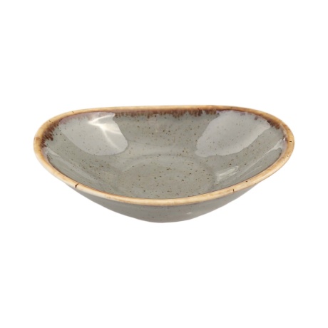 Stone oval mini dish, 110mm