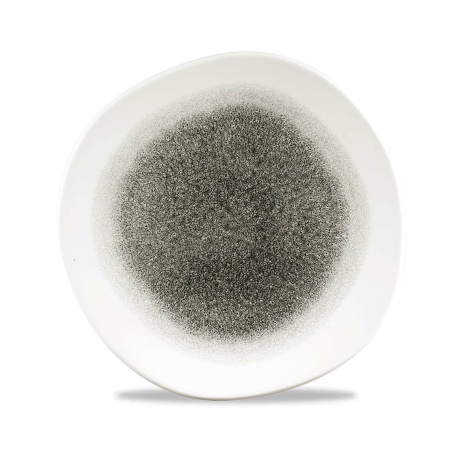 Raku quartz black round trace plate 264 mm