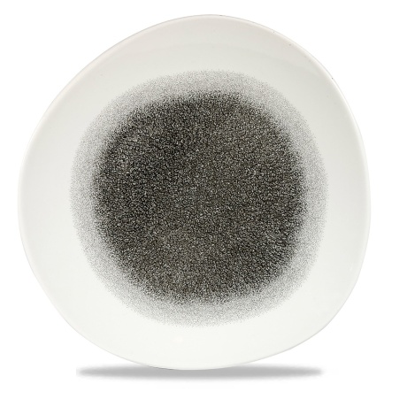 Круглая пластина raku quartz black, 286 мм