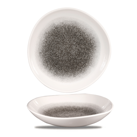 Raku quartz black ümar taldrik, 253mm