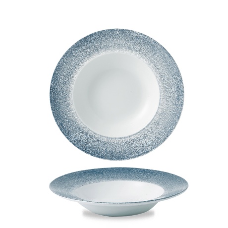 Миска raku topaz blue profile с широким ободом, 240 мм