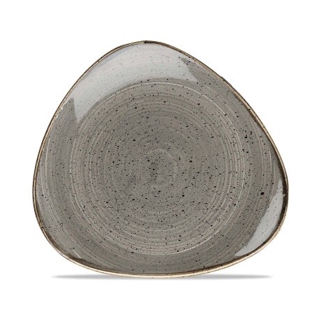 Stonecast grey kolmnurkne taldrik, 311mm