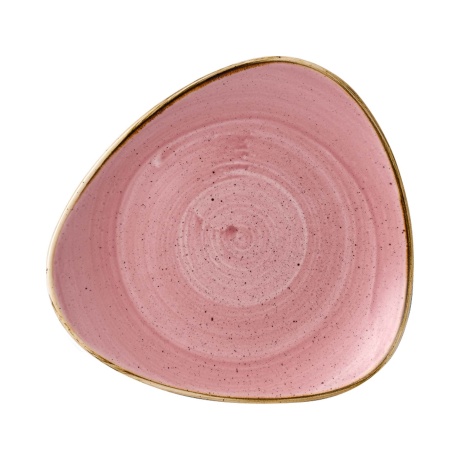 Треугольная тарелка stonecast petal pink, 229 мм