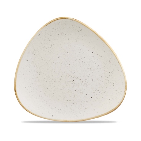 Треугольная тарелка stonecast barley white, 265 мм