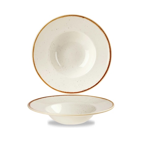 Миска stonecast barley white с широким ободом, 240 мм