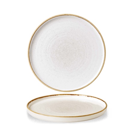Тарелка stonecast barley white с каймой, 210x20 мм
