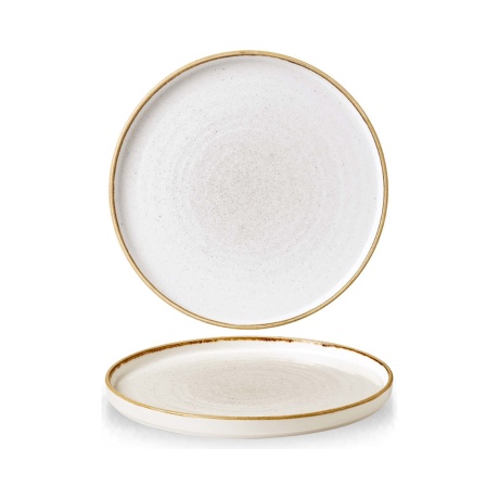 Тарелка stonecast barley white с каймой, 260x20 мм