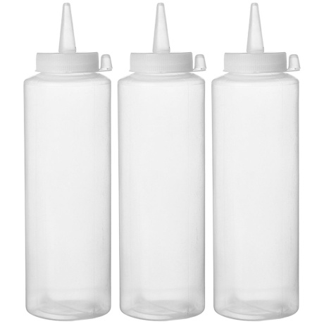 Dispenser bottle set - 3 pcs, hendi, 0,2l, transparent, 3 pcs., ā€50x(h)185mm
