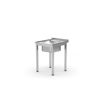 Sink table ā€“ bolted, depth 700 mm, hendi, kitchen line, 600x700x(h)850mm