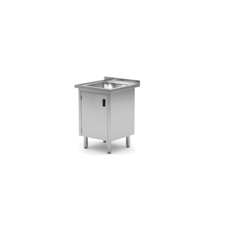 Sink table, cabinet ā€“ welded, with hinged doors, hendi, profi line, 600x600x(h)850mm