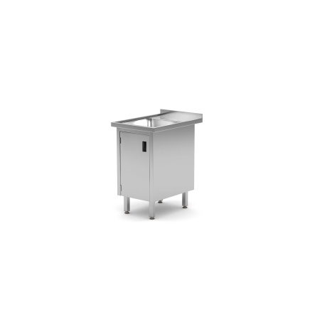 Sink table, cabinet ā€“ welded, with hinged doors, hendi, profi line, 500x700x(h)850mm
