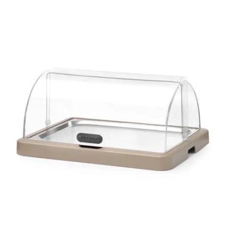 Roll-top cooling display single UNIQ, beige