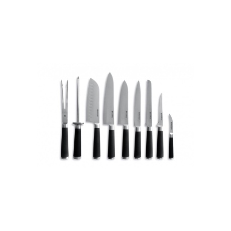 9-piece knives set, hendi, black, 445x260x(h)65mm