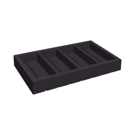 Madeira black puidust söögiriistade konteiner 530x325x65 mm