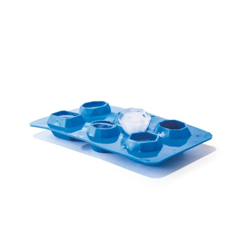 Ice cube mould gem-shaped, barup, blue, 2 pcs., 190x105x(h)30mm