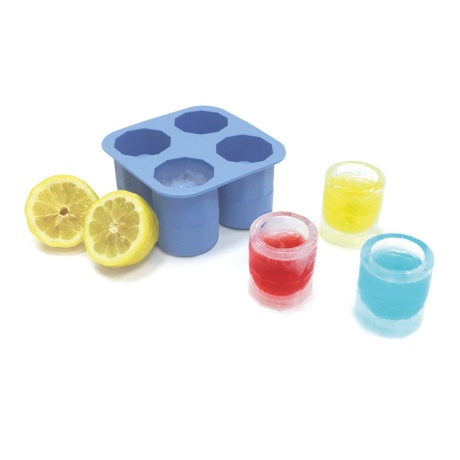 Ice shot glass mould, barup, blue, 122x122x(h)60mm