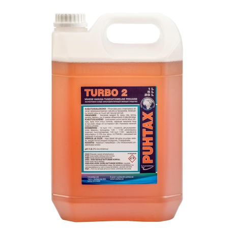 Vähese vahuga tugevatoimeline pesuaine - TURBO 2 - 5L