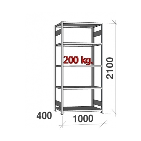 Storage shelf 1000x400x2100mm, main part