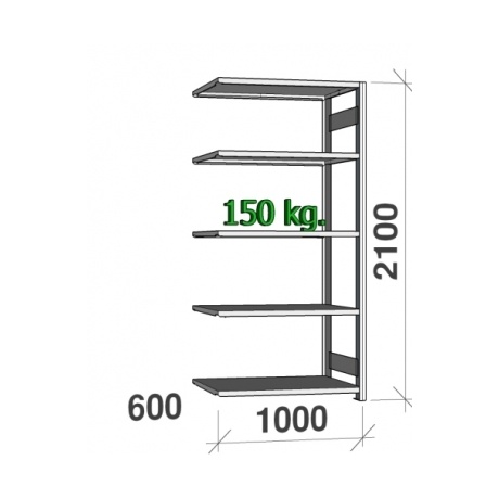 Laoriiul 1000x600x2100mm, lisaosa