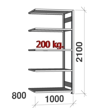 Laoriiul 1000x800x2100mm, lisaosa