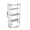 Alumiiniumist põrandariiul 776x360x1800mm