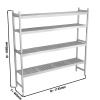 Alumiiniumist põrandariiul 1745x460x1800mm