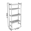 Alumiiniumist põrandariiul 776x460x1800mm
