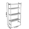 Alumiiniumist põrandariiul 889x460x1800mm