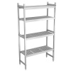 Alumiiniumist põrandariiul 946x460x1685mm, anodeeritud