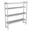 Alumiiniumist põrandariiul 1486x460x1685mm, anodeeritud