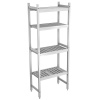 Alumiiniumist põrandariiul 651x460x1685mm, anodeeritud