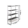 Alumiiniumist põrandariiul 900x460x1800mm