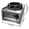 Wok gaasipliit - 1 põletiga - 12 kw
