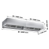 Ventilatsioonikubu filtri ja valgusega 3000x1100x450mm