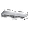 Ventilatsioonikubu filtri ja valgusega 3600x1400x450mm