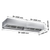 Ventilatsioonikubu filtri ja valgusega 4400x1400x450mm